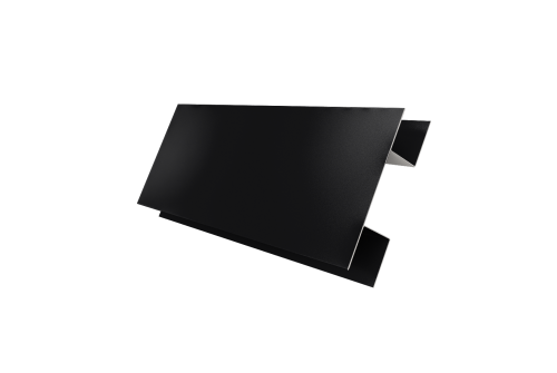 Планка H-образная стыковочная сложная 0,45 PE с пленкой RAL 9005 черный (3м)