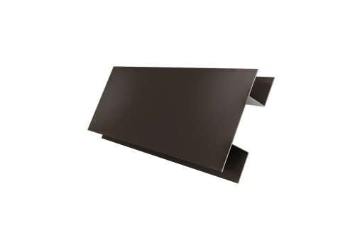 Планка H-образная стыковочная сложная 0,45 PE с пленкой RR 32 темно-коричневый (3м)