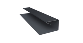 Планка П-образная завершающая сложная (КД) 0,45 Drap TwinColor RAL 7024 мокрый асфальт (3м)