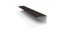 Планка П-образная завершающая сложная (КД) 0,5 Satin Matt RR 32 темно-коричневый (2м)