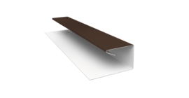 Планка П-образная завершающая сложная (КД) 0,5 Drap RAL 8017 шоколад (2м)