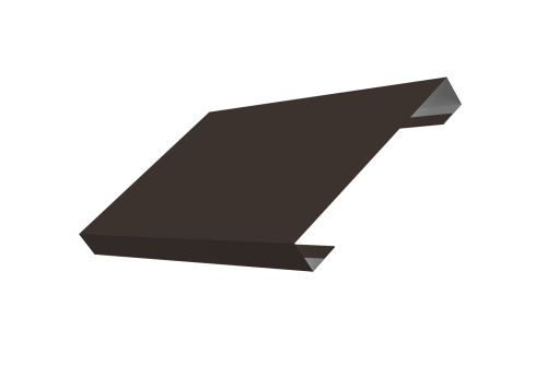 Ламель лицевая 150 забора жалюзи Texas стартовая/финишная для калиток и ворот 0.45 Drap TR с пленкой RR 32 темно-коричневый