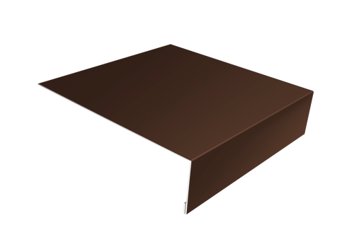 Планка лобовая/околооконная простая 190х50 0,45 PE с пленкой RAL 8017 шоколад (3м)