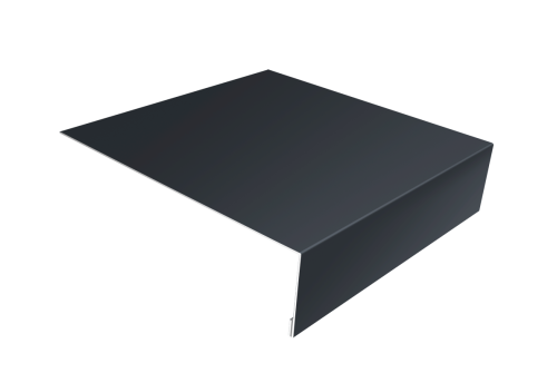 Планка лобовая/околооконная простая 190х50 0,5 Satin с пленкой RAL 7024 мокрый асфальт (3м)