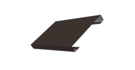 Ламель лицевая 150 забора жалюзи Texas стартовая/финишная для калиток и ворот 0,5 Velur X с пленкой RR 32 темно-коричневый