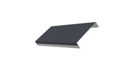 Ламель обратная 125 забора жалюзи Texas стартовая/финишная для калиток и ворот 0,5 Drap TX RAL 7024 мокрый асфальт