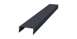 Крышка 30х15 жалюзи Texas 0,45 Drap ST RAL 7024 мокрый асфальт (2м)