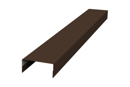 Крышка 30х15 жалюзи Texas 0,45 Drap TwinColor RAL 8017 шоколад (2м)