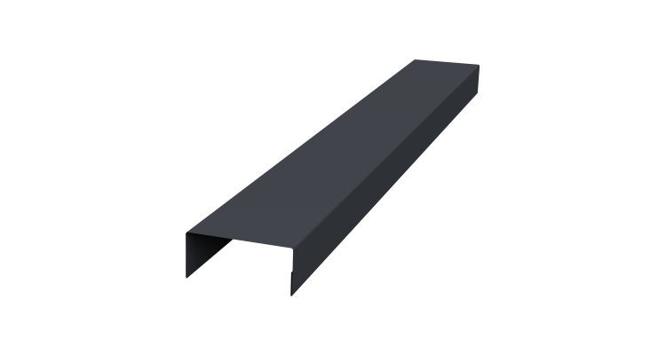 Крышка 45х20 жалюзи Texas 0,45 Drap ST RAL 7024 мокрый асфальт (2м)