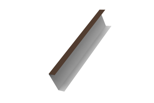 Декоративная накладка на столб универсальная 80х80 для забора жалюзи 0,7 PE RAL 8017 шоколад (2,5м)