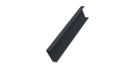 Декоративная накладка на столб универсальная 80х80 для забора жалюзи 0,45 Drap-double TX RAL 7024 мокрый асфальт (3м)