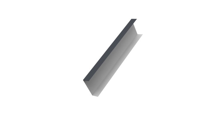 Декоративная накладка на столб универсальная 80х80 для забора жалюзи 0,5 Satin Matt TX RAL 7024 мокрый асфальт (2,5м)