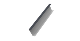 Декоративная накладка на столб универсальная 80х80 для забора жалюзи 0,5 PurPro RAL 7024 мокрый асфальт (1,8м)