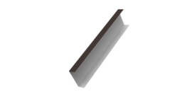 Декоративная накладка на столб универсальная 80х80 для забора жалюзи 0,5 PurPro Matt 275 RR 32 темно-коричневый (2,5м)