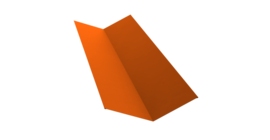 Планка ендовы верхней 145х145 0,45 PE с пленкой RAL 2004 оранжевый (2м)