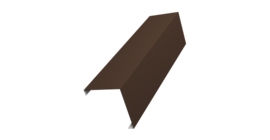 Декоративная накладка на столб универсальная угловая 62х55 для забора жалюзи 0,5 Satin Matt RAL 8017 шоколад (2,5м)