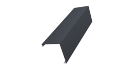 Декоративная накладка на столб универсальная угловая 62х55 для забора жалюзи 0,5 Rooftop Бархат RAL 7024 мокрый асфальт (3м)