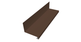 Планка примыкание нижнее к трубе фальц 0,45 Drap RAL 8017 шоколад (2м)