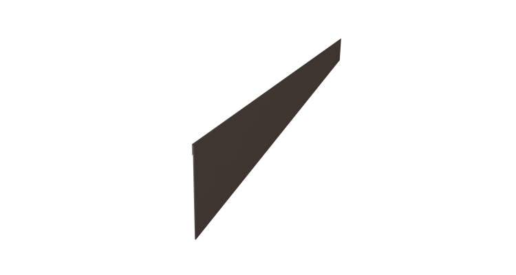 Ламель забора жалюзи Palermo стартовая/финишная для калиток и ворот 0,5 Drap RR 32 темно-коричневый