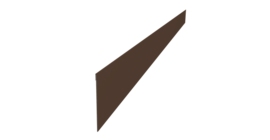 Ламель забора жалюзи Palermo стартовая/финишная для калиток и ворот 0,5 Satin RAL 8017 шоколад