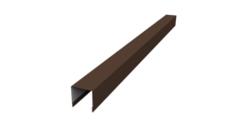 Планка вертикальная лицевая для забора жалюзи Palermo 0,5 Satin RAL 8017 шоколад (2м)