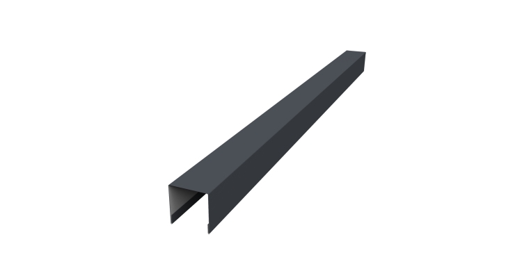 Планка вертикальная лицевая для забора жалюзи Palermo 0,5 Drap RAL 7024 мокрый асфальт (2,5м)