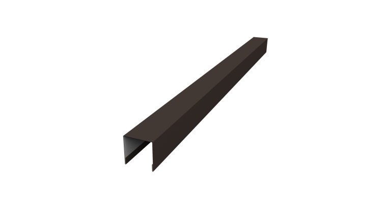 Планка вертикальная лицевая для забора жалюзи Palermo 0,5 Satin Matt TX RR 32 темно-коричневый (3м)