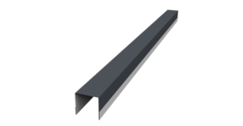 Планка вертикальная обратная для забора жалюзи Palermo 0,5 Drap RAL 7024 мокрый асфальт (3м)