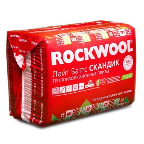 Утеплитель RockWool Лайт Баттс Скандик (0,288 м3/уп.) 800х600х100 мм.