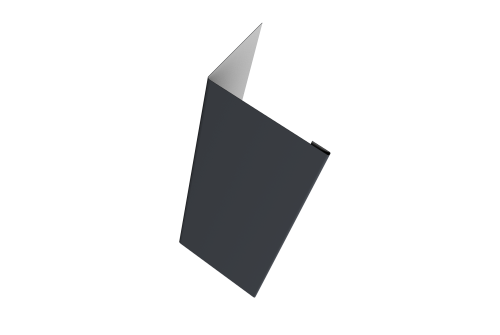 Нащельник для калиток и ворот 25х35 жалюзи Milan, Tokyo, Palermo 0,5 Satin RAL 7024 мокрый асфальт (L2,5)