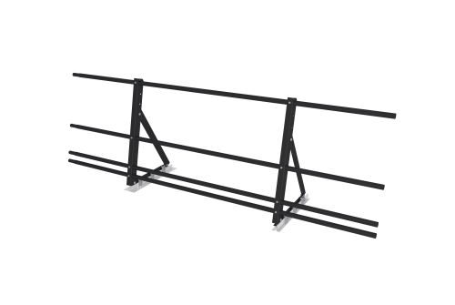 Ограждение кровельное со снегозадержателем на фальц Optima 0,65х2м RAL 9005