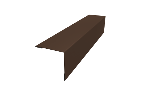 Планка завершающая 50х50 жалюзи Milan 0,5 Satin RAL 8017 шоколад (3м)