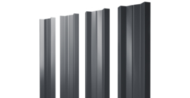 Штакетник П-образный A с прямым резом 0,5 Atlas X RAL 7024 мокрый асфальт